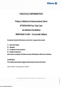 Allianz - You Take Care - Modello 50541044 Edizione 31-05-2014 [20P]