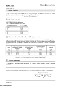 Allianz Lloyd Adriatico - Mylife Risparmio Tariffa 03Ur09-10 - Modello vi016-11 Edizione 31-12-2011 [34P]