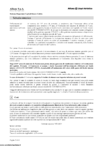 Allianz Lloyd Adriatico - Sistema Risparmio Capitalesicuro Cedola Tariffa 38Ur07 - Modello 7385 Edizione 12-2011 [40P]