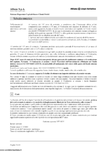 Allianz Lloyd Adriatico - Sistema Risparmio Capitalesicuro Clienti Fedeli Tariffa 38Ur04 - Modello 7384-cf Edizione 12-2011 [40P]