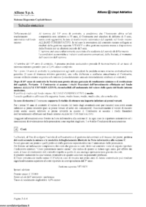 Allianz Lloyd Adriatico - Sistema Risparmio Capitalesicuro Tariffa 38Ur05 - Modello 7383 Edizione 12-2011 [40P]