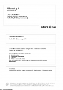 Allianz Ras - Lovia Decrescente Tariffa 12_01-02 - Modello 7380 Edizione 05-2012 [28P]