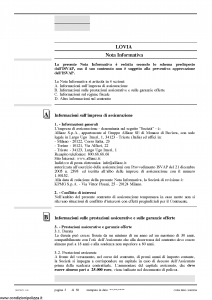 Allianz Ras - Lovia Fascicolo Informativo Tariffa 16_01-02 - Modello 7363 Edizione 09-2008 [38P]