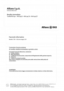 Allianz Ras - Rendita Immediata Tariffe Rvii-Ips_Rvii-Ips-5_Rvii-Ips-10_Rvii-Ips-2T - Modello 7390 Edizione 05-2011 [30P]