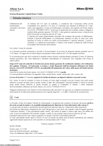 Allianz Ras - Sistema Risparmio Capitale Sicuro Cedola Tariffa 38Ur07 - Modello 7385 Edizione 12-2011 [36P]