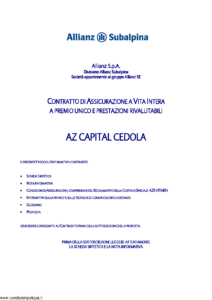 Allianz Subalpina - Az Capital Cedola - Modello azr1004 Edizione 31-05-2012 [37P]