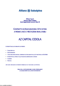 Allianz Subalpina - Az Capital Cedola - Modello azr1004 Edizione 31-12-2011 [36P]