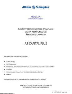 Allianz Subalpina - Az Capital Plus - Modello azmp001 Edizione 28-09-2009 [28P]