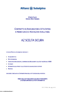 Allianz Subalpina - Az Scelta Sicura - Modello bgb001 Edizione 21-06-2010 [36P]
