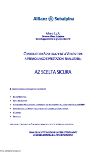 Allianz Subalpina - Az Scelta Sicura - Modello bgb002 Edizione 31-05-2011 [36P]