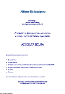 Allianz Subalpina - Az Scelta Sicura - Modello bgb003 Edizione 31-12-2011 [36P]