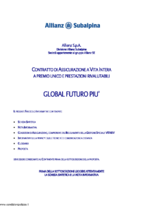 Allianz Subalpina - Global Futuro Piu' - Modello crval0021210 Edizione 30-11-2010 [34P]