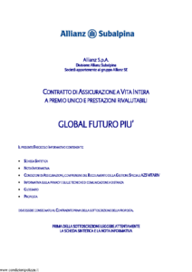 Allianz Subalpina - Global Futuro Piu' - Modello crval002 Edizione 05-2012 [38P]