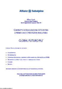 Allianz Subalpina - Global Futuro Piu' - Modello crval002 Edizione 07-2011 [38P]