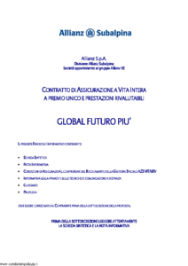 Allianz Subalpina - Global Futuro Piu' - Modello crval002 Edizione 31-12-2012 [40P]