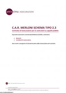 Amissima - Car Merloni Schema Tipo 2.3 - Modello 60005b Edizione 01-2019 [13P]