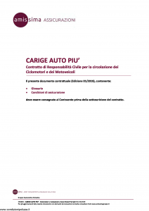 Amissima - Carige Auto Piu' - Modello cpa003 Edizione 01-2019 [33P]