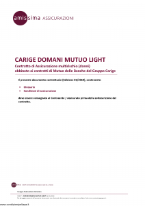 Amissima - Carige Domani Mutuo Light - Modello 50907 Edizione 01-2019 [12P]