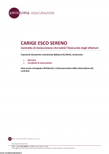 Amissima - Carige Esco Sereno - Modello 34801-227ba Edizione 01-2019 [9P]