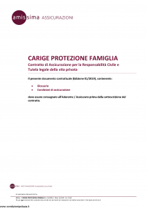 Amissima - Carige Protezione Famiglia - Modello 44601-222ba Edizione 01-2019 [14P]