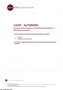 Amissima - Lucky Autonomi - Modello 43609 Edizione 01-2019 [14P]