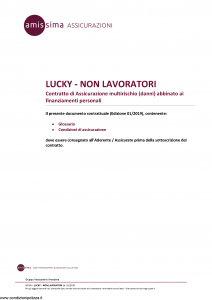 Amissima - Lucky Non Lavoratori - Modello 43709 Edizione 01-2019 [14P]