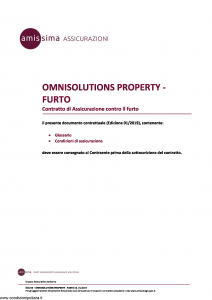 Amissima - Omnisolutions Property Furto - Modello 60023b Edizione 01-2019 [21P]