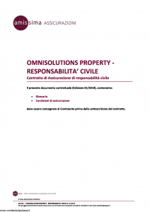 Amissima - Omnisolutions Property Responsabilita' Civile - Modello 60023d Edizione 01-2019 [26P]