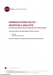 Amissima - Omnisolutions Salute Infortuni E Malattie - Modello 60024c Edizione 01-2019 [62P]