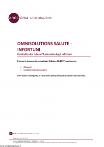 Amissima - Omnisolutions Salute Infortuni - Modello 60024a Edizione 01-2019 [58P]