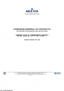 Arca Vita - New Gold Opportunity - Modello nd Edizione nd [46P]