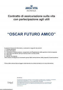 Arca Vita - Oscar Futuro Amico - Modello nd Edizione 01-01-2016 [42P]