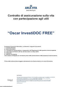 Arca Vita - Oscar Investidoc Free - Modello nd Edizione 01-01-2016 [40P]