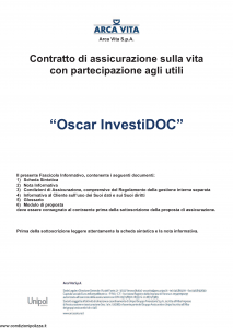 Arca Vita - Oscar Investidoc - Modello nd Edizione 01-01-2016 [40P]