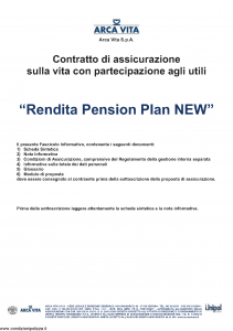 Arca Vita - Rendita Pension Plan New - Modello nd Edizione 31-05-2012 [35P]