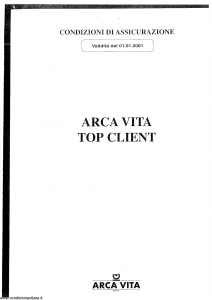 Arca Vita - Top Client - Modello nd Edizione 01-01-2001 [SCAN] [11P]