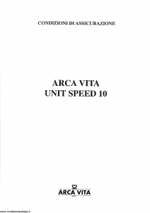 Arca Vita - Unit Speed 10 - Modello nd Edizione nd [SCAN] [22P]