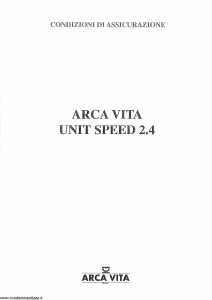 Arca Vita - Unit Speed 2.4 - Modello nd Edizione nd [SCAN] [22P]