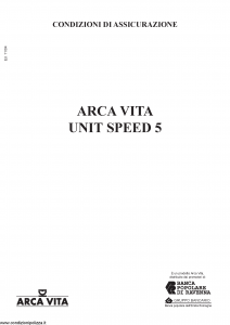 Arca Vita - Unit Speed 5 - Modello nd Edizione 11-2004 [29P]