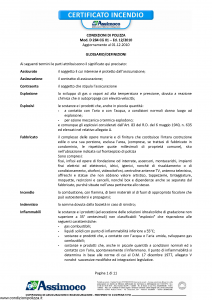 Assimoco - Certificato Incendio - Modello d-284-cg-01 Edizione 01-2011 [11P]