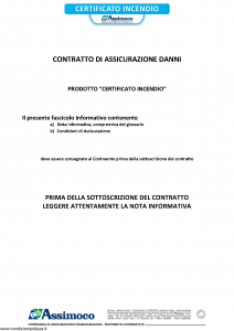 Assimoco - Certificato Incendio - Modello d-284-cg-01 Edizione 04-2013 [16P]