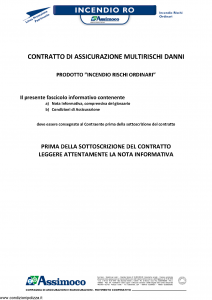 Assimoco - Incendio Rischi Ordinari - Modello d-371-cg-01 Edizione 05-2014 [24P]