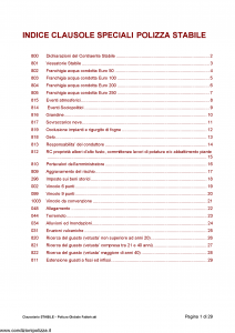 Assitalia - Clausolario Stabile Polizza Globale Fabbricati - Modello nd Edizione nd [29P]