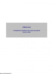 Assitalia - Polizza Cristalli - Modello 17002 Edizione 2001 [8P]