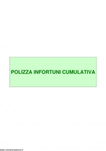 Assitalia - Polizza Infortuni Comulativa - Modello 15105 Edizione 12-2003 [20P]