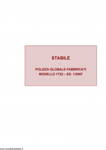 Assitalia - Stabile Globale Fabbricati - Modello 1722 Edizione 10-2006 [41P]
