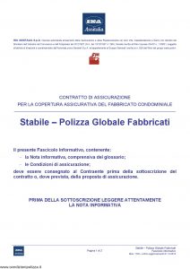 Assitalia - Stabile Polizza Globale Fabbricati - Modello 1722 Edizione 01-12-2010 [46P]