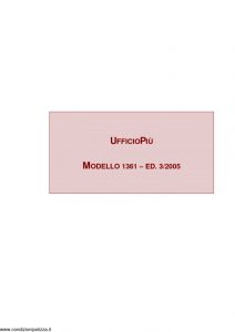 Assitalia - Ufficiopiu' - Modello 1361 Edizione 03-2005 [49P]