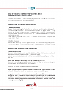 Augusta - Benevita Flash Contratto Di Assicurazione Sulla Vita Di Puro Rischio - Modello 1008 Edizione 01-12-2005 [24P]