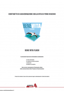 Augusta - Benevita Flash Contratto Di Assicurazione Sulla Vita Di Puro Rischio - Modello nd Edizione 10-2005 [26P]